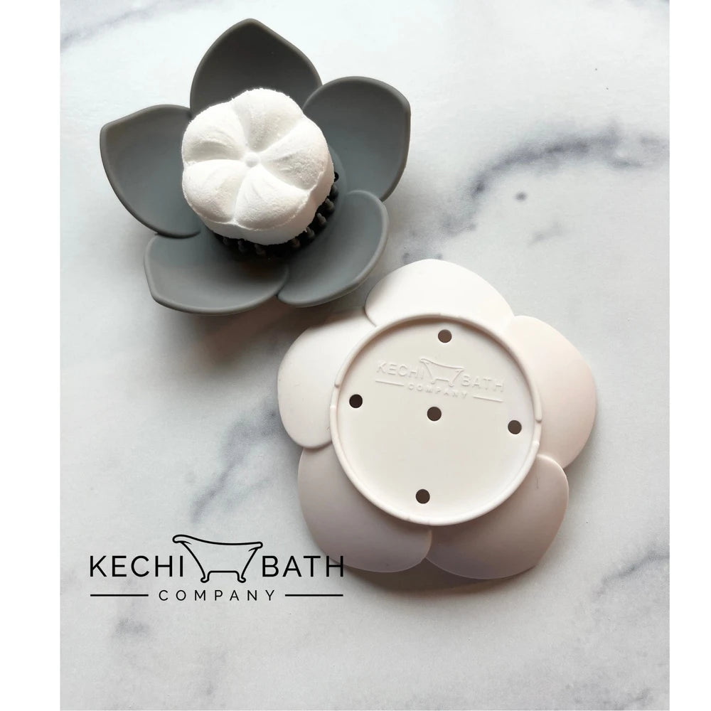 Kechi Bath Co Silicone Shower Steamer Tray — Gray