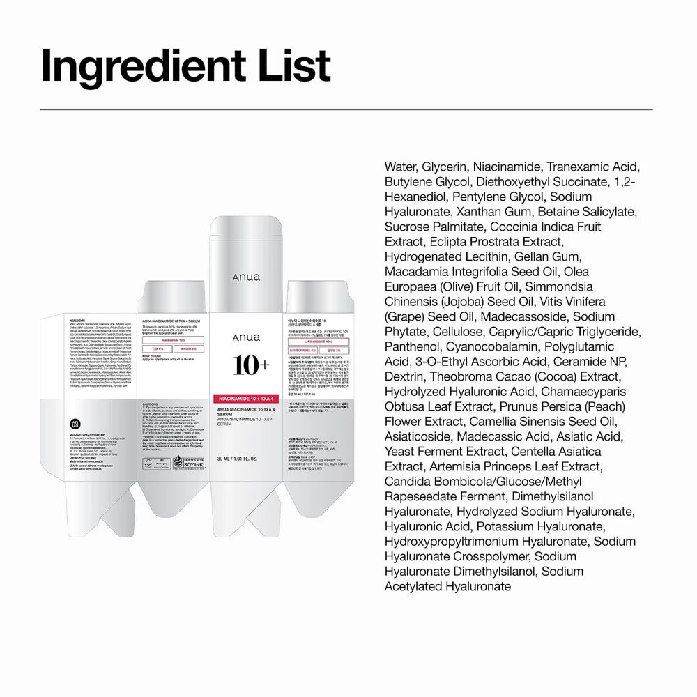 ANUA Niacinamide 10 TXA 4 Serum — 1.01 fl oz