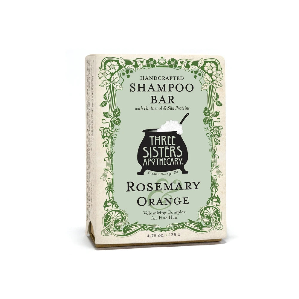 Three Sisters Apothecary Rosemary & Orange Shampoo Bar — 4.75 oz