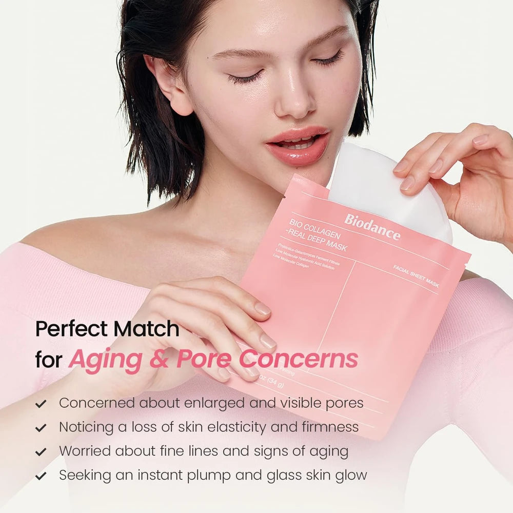BIODANCE Bio-Collagen Real Deep Mask — Four 34 g Masks