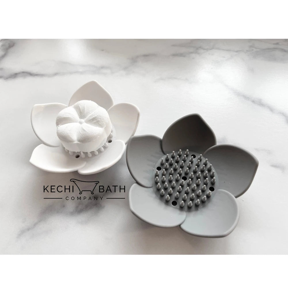 Kechi Bath Co Silicone Shower Steamer Tray — Gray