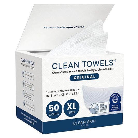 Clean Skin Club Clean Towels XL — Original, 50 Count