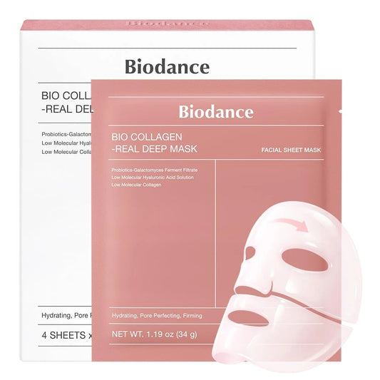 BIODANCE Bio-Collagen Real Deep Mask — Four 34 g Masks