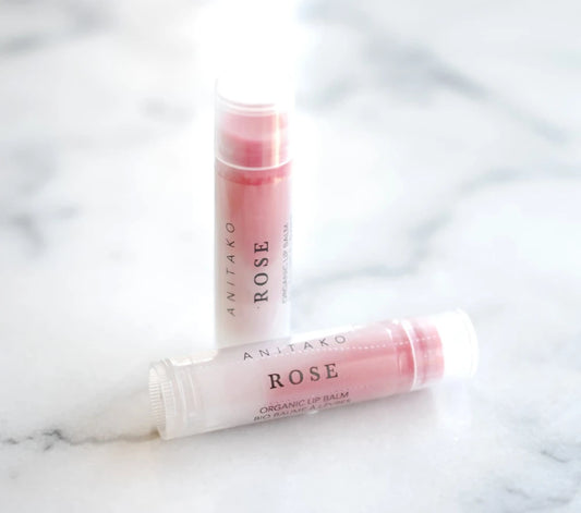 ANITAKO Organics Rose Lip Balm Duo — Two 0.15 oz Tubes