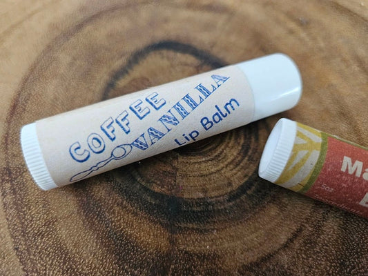 Archie's Acres Coffee Vanilla lip balm tube