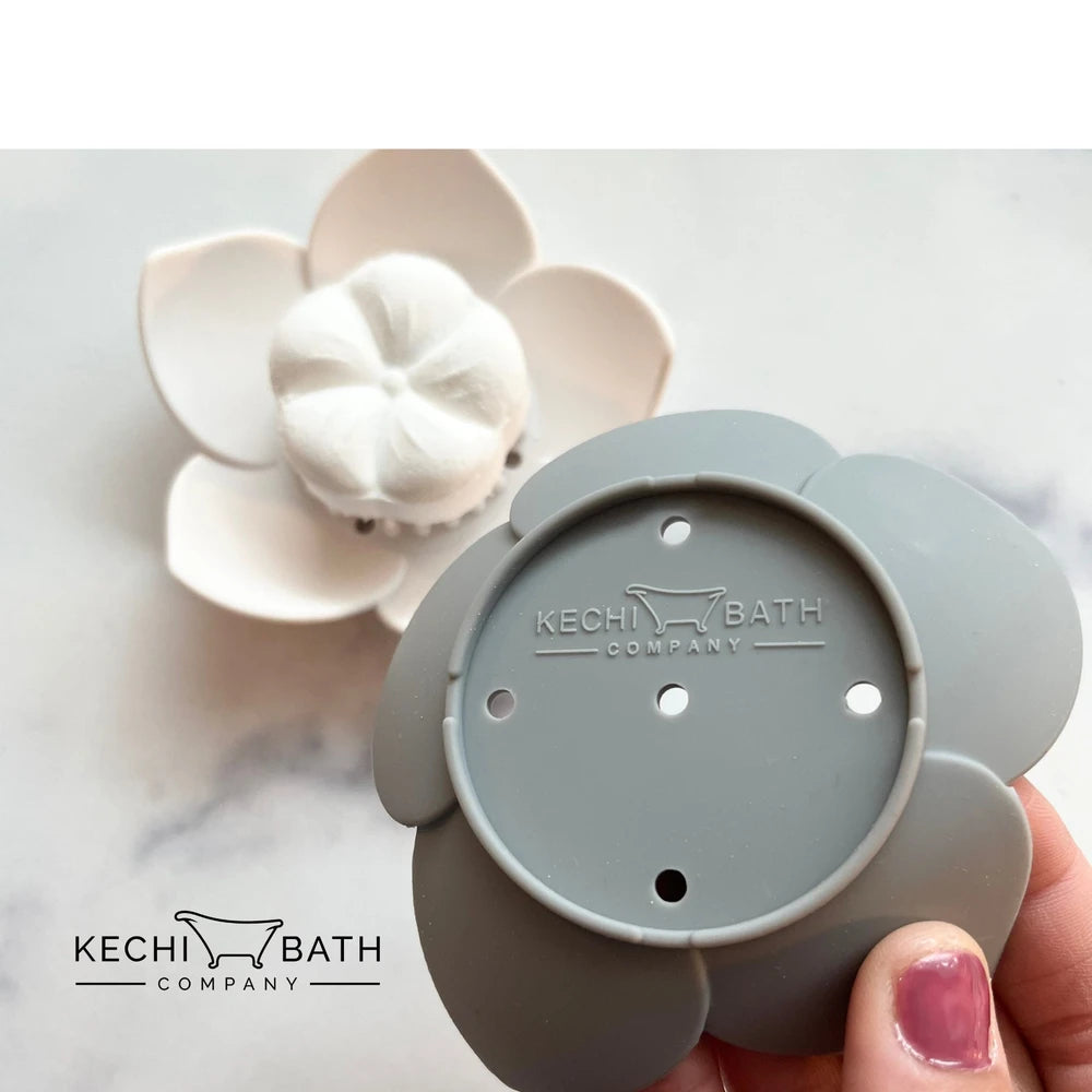 Kechi Bath Co Silicone Shower Steamer Tray — Gray